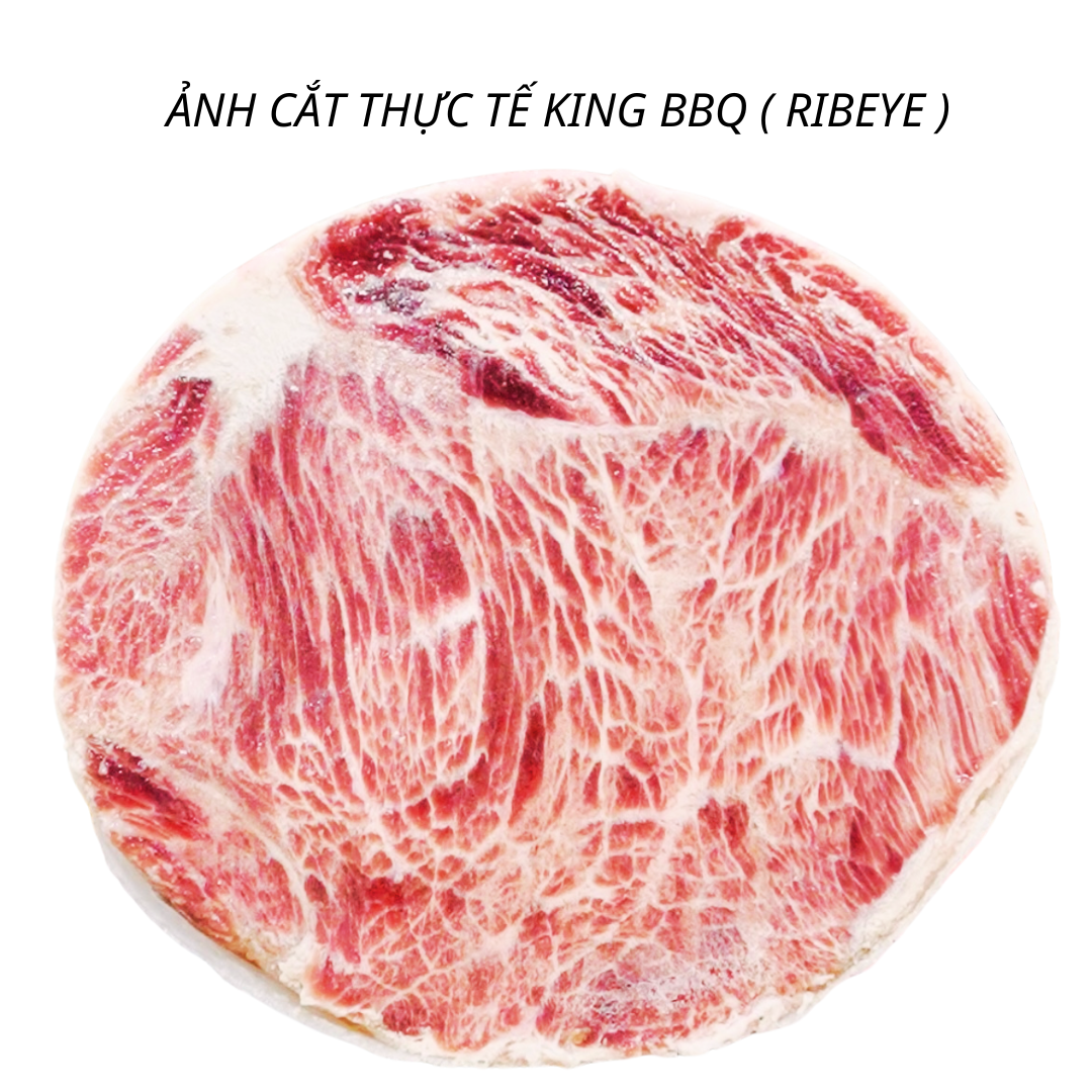 Đầu thăn lưng trâu vân mỡ cẩm thạch – Marbled Buffalo Ribeye - KING BBQ