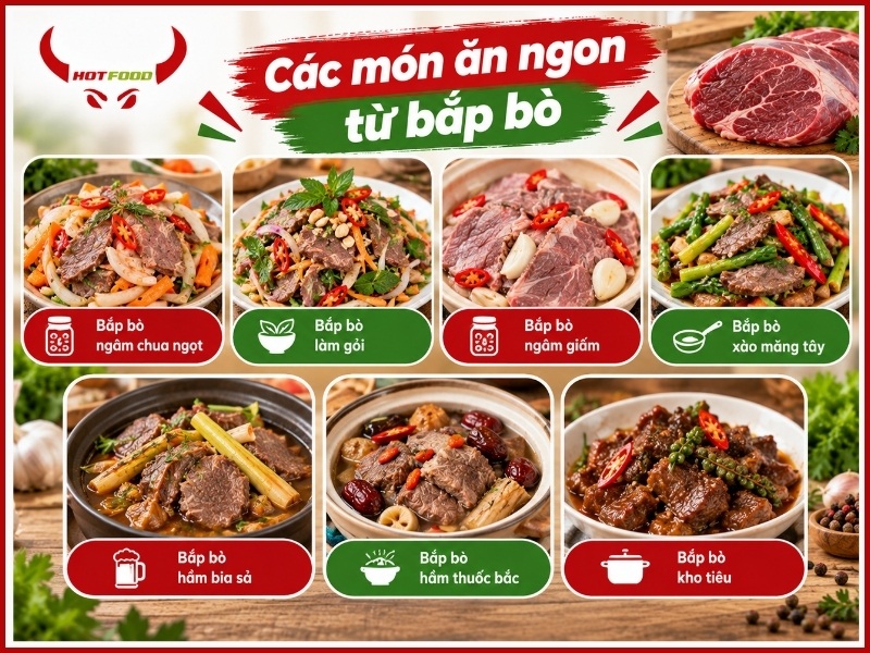 Các món ăn ngon từ bắp bò