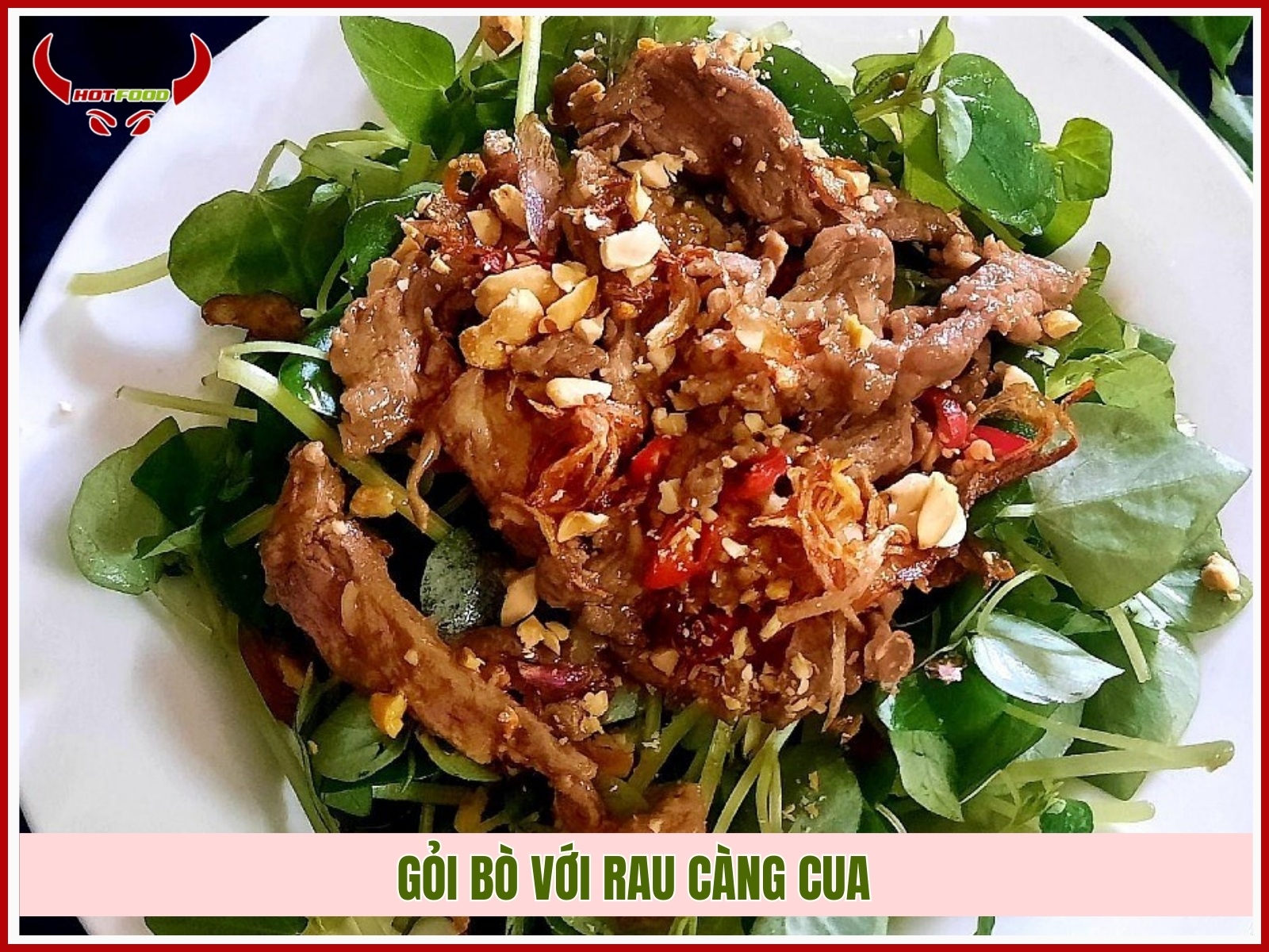 Goi bo voi rau cang cua