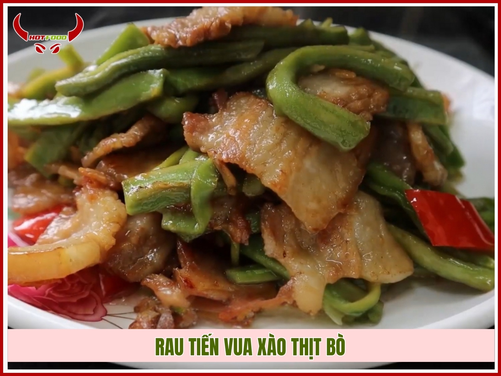 Rau tien vua xao thit bo