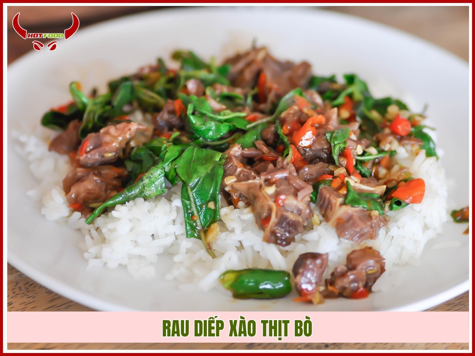 Thit bo xao rau cai chip