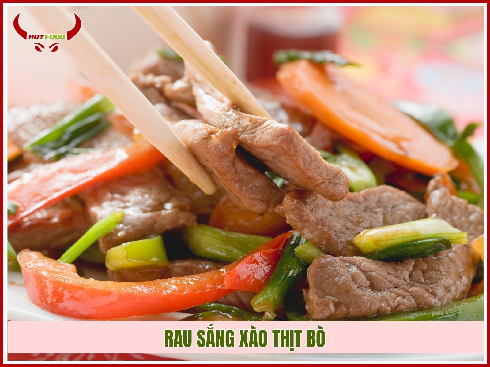 Rau sang xao thit bo