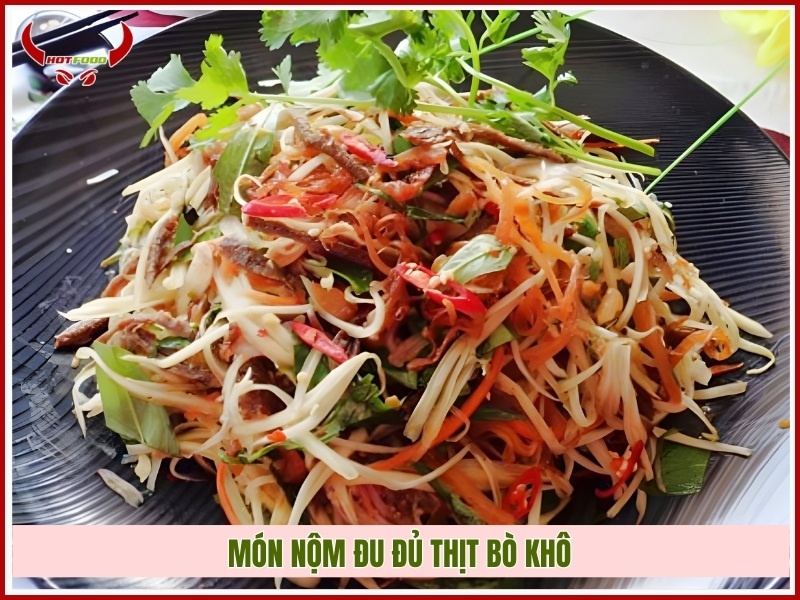 Cách làm món nộm đu đủ thịt bò khô