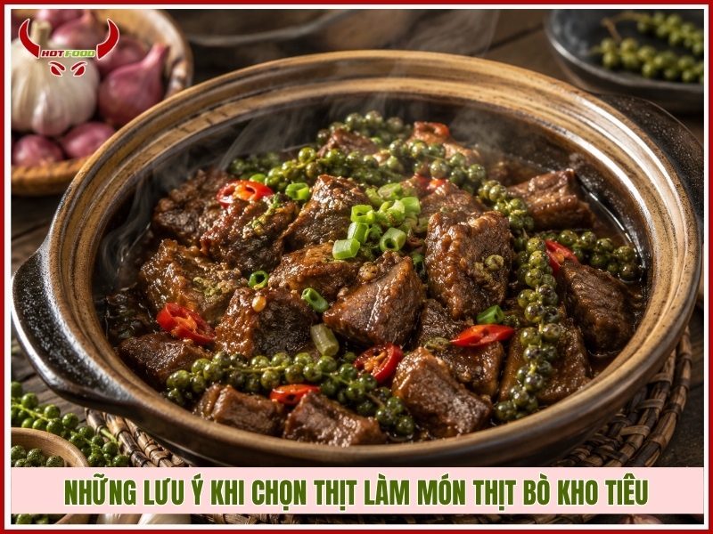 Những lưu ý khi chọn thịt làm món thịt bò kho tiêu