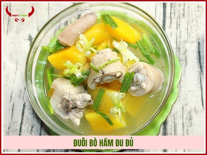 Đuôi bò hầm đu đủ
