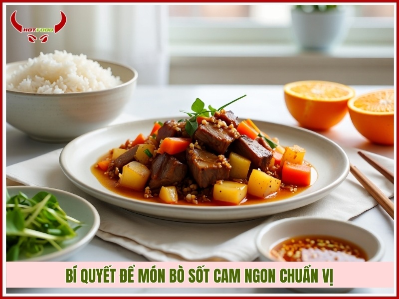 Bí quyết để món bò sốt cam ngon chuẩn vị