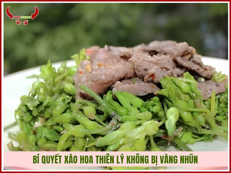 Bí quyết xào hoa thiên lý không bị vàng nhũn