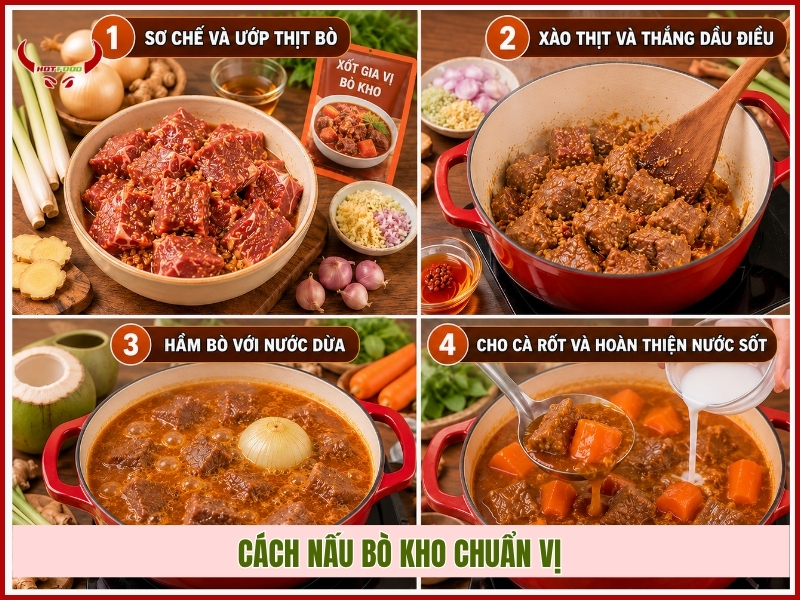 Cách nấu bò kho chuẩn vị