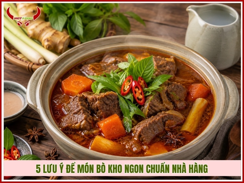 5 lưu ý để món bò kho ngon chuẩn nhà hàng