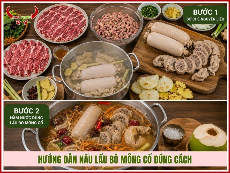 Hướng dẫn nấu lẩu bò Mông Cổ đúng cách