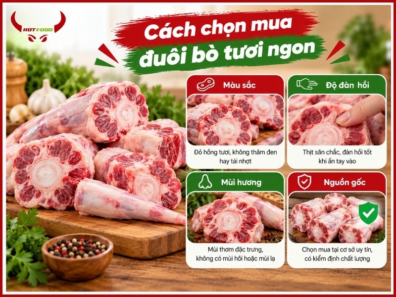 Cách chọn mua đuôi bò tươi ngon