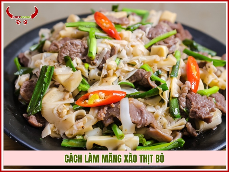 cách làm măng xào thịt bò
