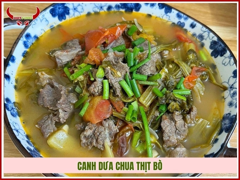 Canh dưa chua thịt bò
