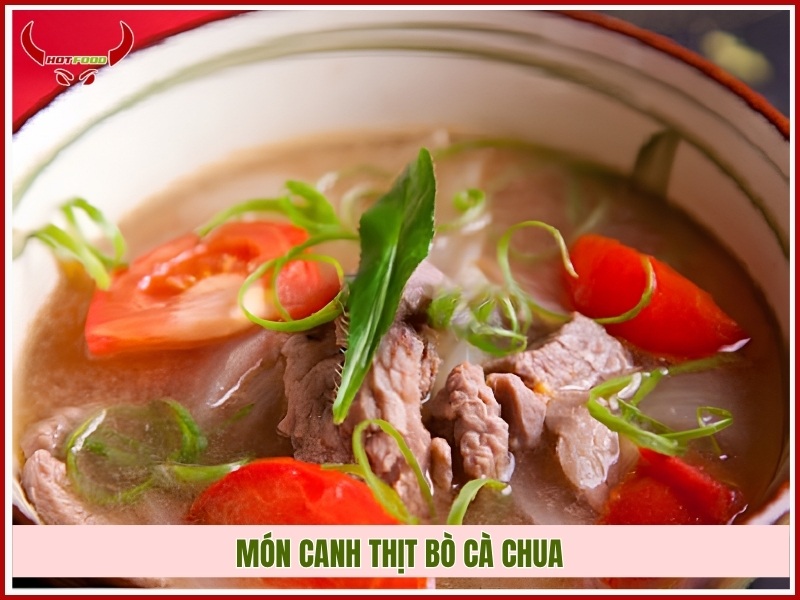 Món canh thịt bò cà chua