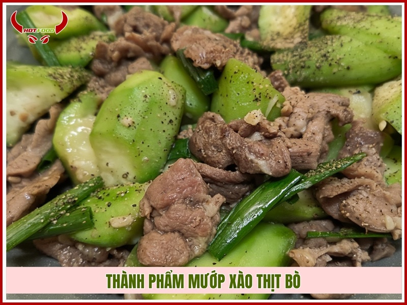 Thành phẩm mướp xào thịt bò