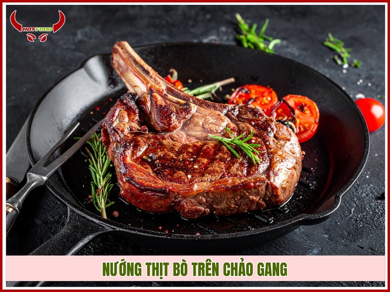 Nướng bằng chảo gang hoặc chảo chống dính