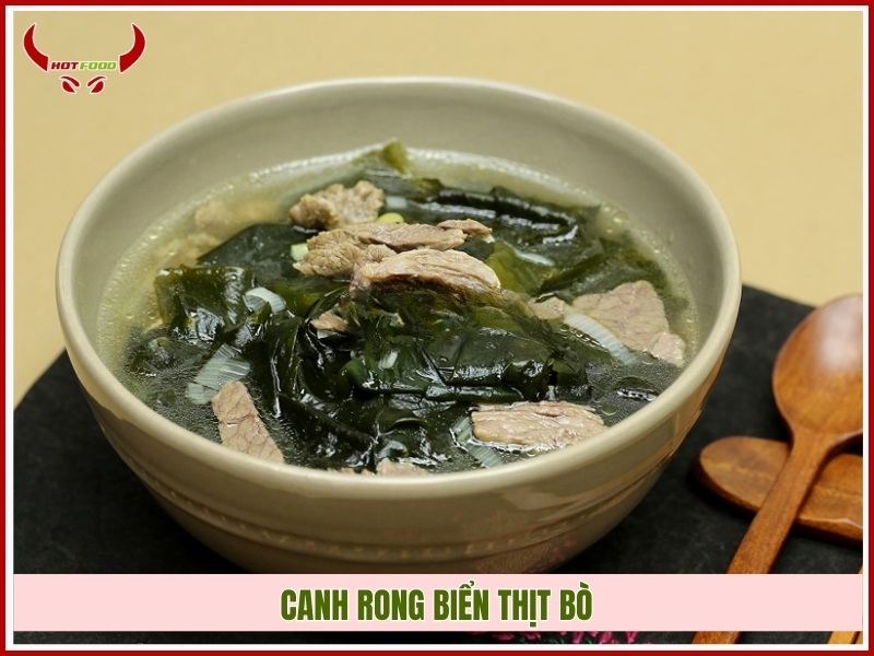 Canh rong biển thịt bò