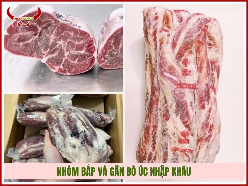 Nhóm bắp và gân bò Úc nhập khẩu