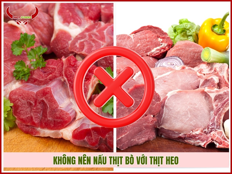 Thịt bò kỵ thịt heo