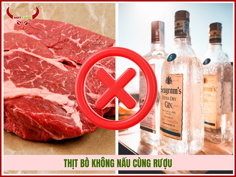 Thịt bò kỵ rượu