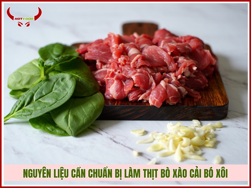 Nguyen lieu can chuan bi lam thit bo xao cai bo xoi