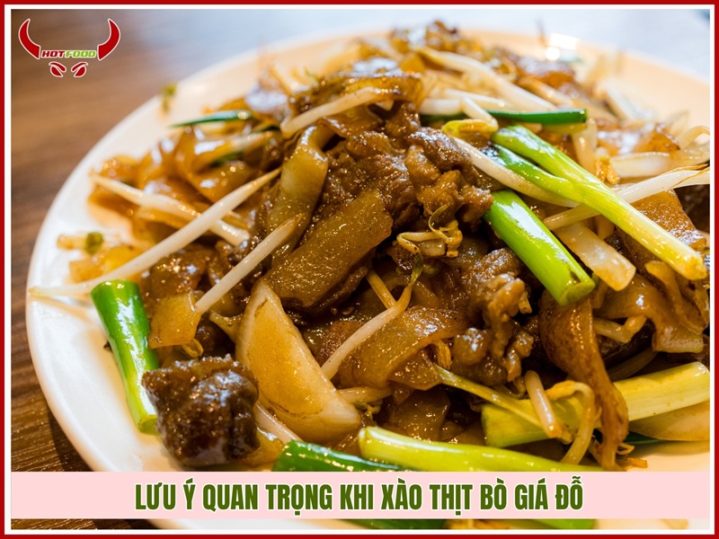 lưu ý quan trọng khi xào thịt bò giá đỗ