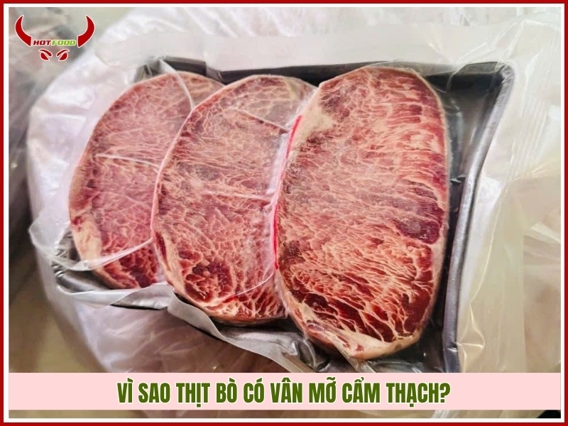 Vì sao thịt bò có vân mỡ cẩm thạch?