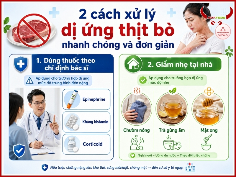 2 cách xử lý dị ứng thịt bò nhanh chóng và đơn giản