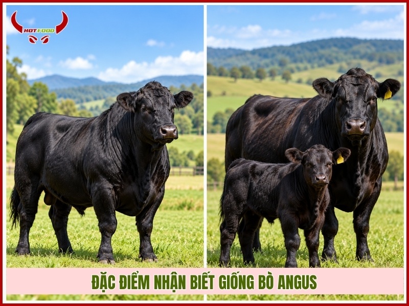 Đặc điểm nhận biết giống bò Angus