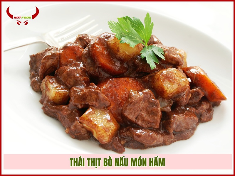 cách cắt thịt bò món hầm