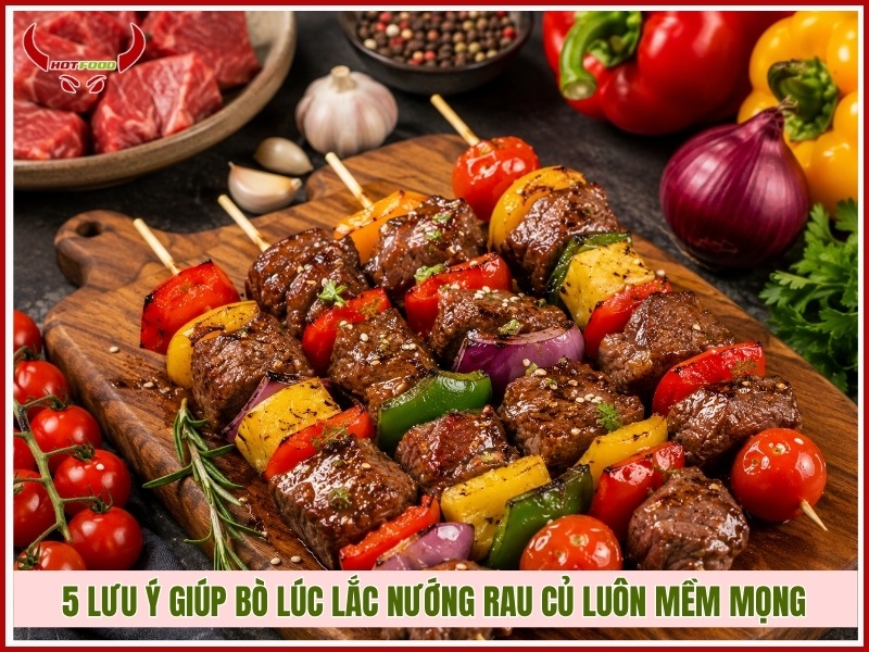 5 lưu ý giúp bò lúc lắc nướng rau củ luôn mềm mọng