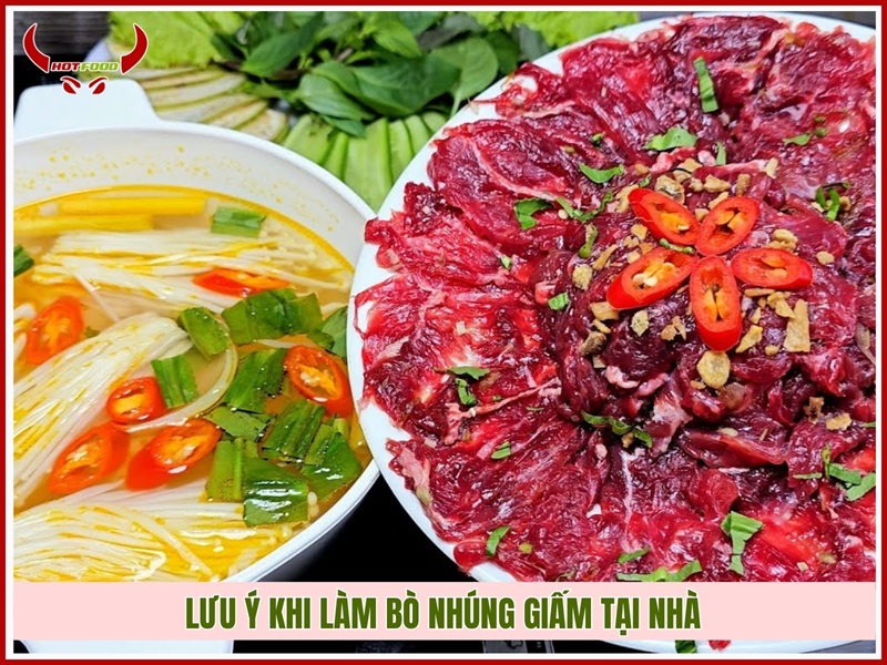 lưu ý khi làm bò nhúng giấm tại nhà