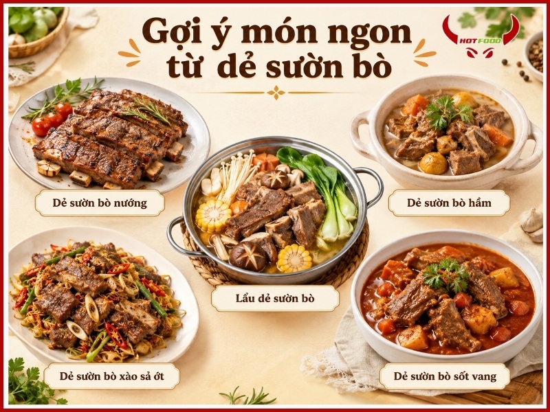 Gợi ý món ngon từ dẻ sườn bò