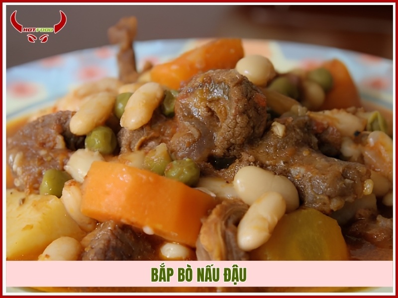 Bắp bò nấu đậu