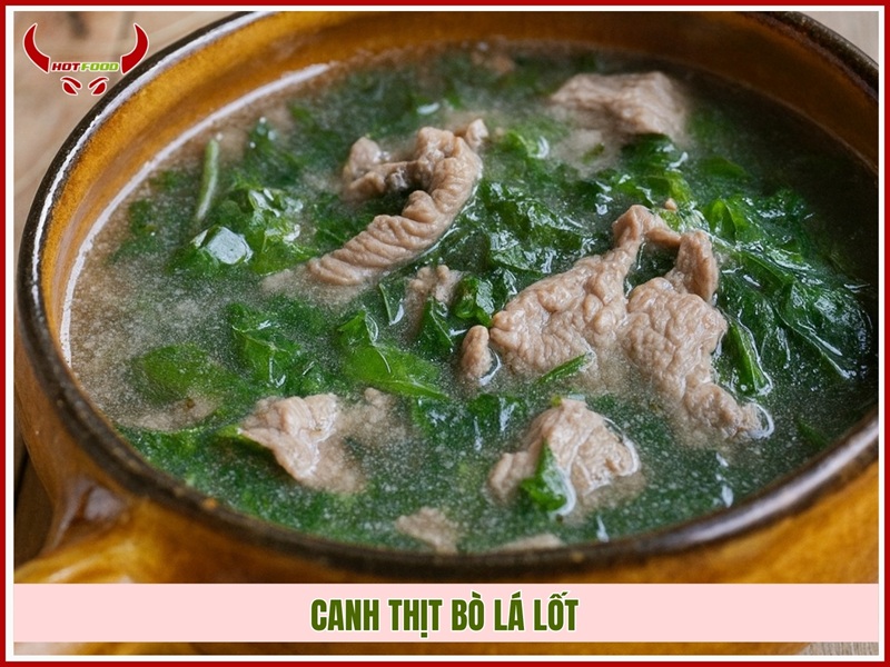 Canh thịt bò lá lốt