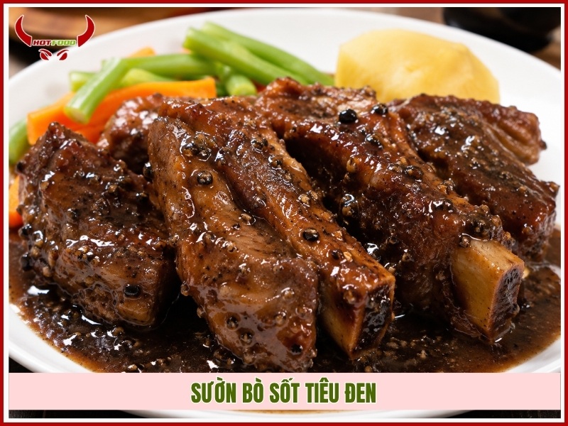 Sườn bò sốt tiêu đen