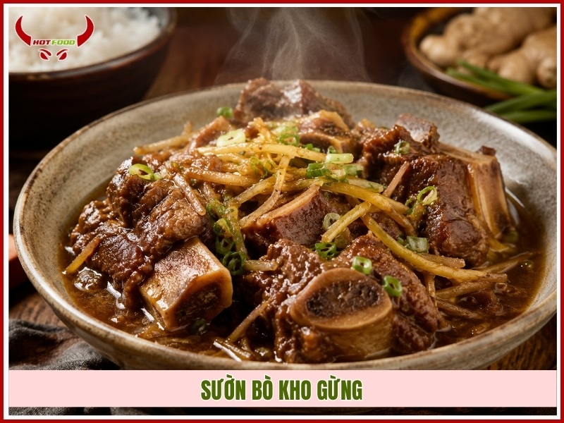 Sườn bò kho gừng
