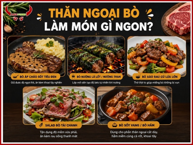 Thăn ngoại bò làm món gì ngon? 