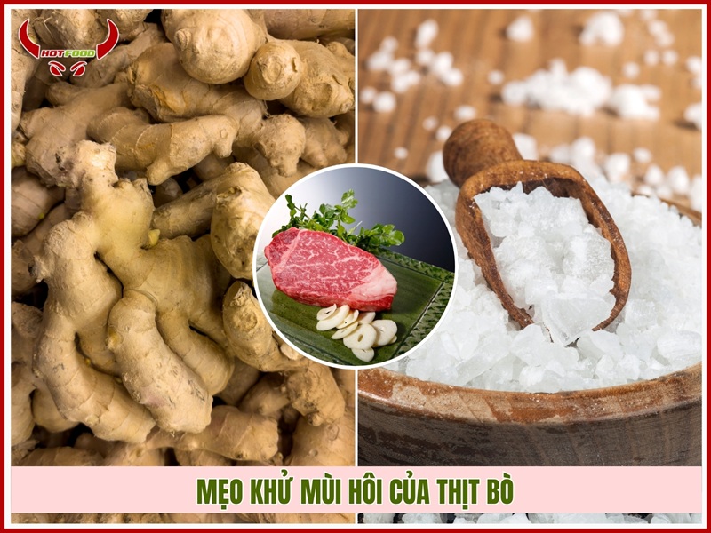 mẹo khử mùi hôi của thịt bò