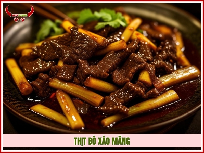 Thịt bò xào măng
