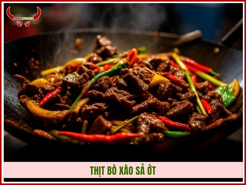 Thịt bò xào sả ớt