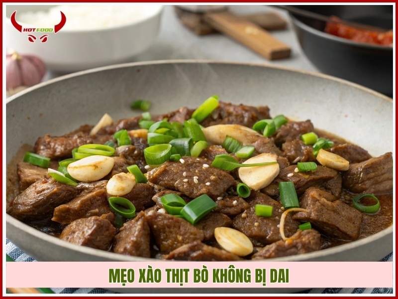 Meo xao thit bo khong bi dai