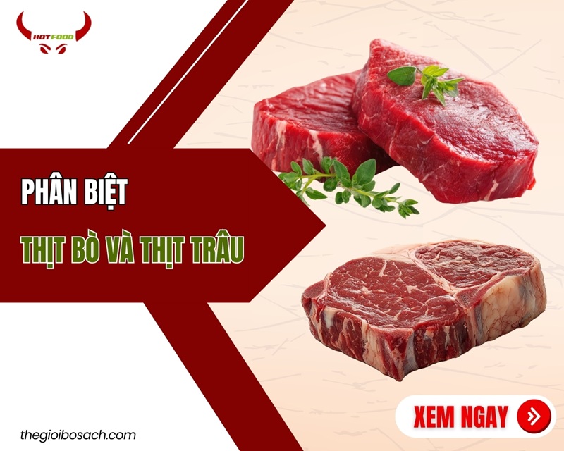 Cách phân biệt thịt bò và thịt trâu CHUẨN không bị nhầm