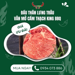 Đầu thăn lưng trâu vân mỡ cẩm thạch – Marbled Buffalo Ribeye