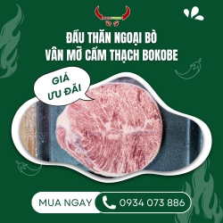 Đầu thăn ngoại bò vân mỡ cẩm thạch Bokobe