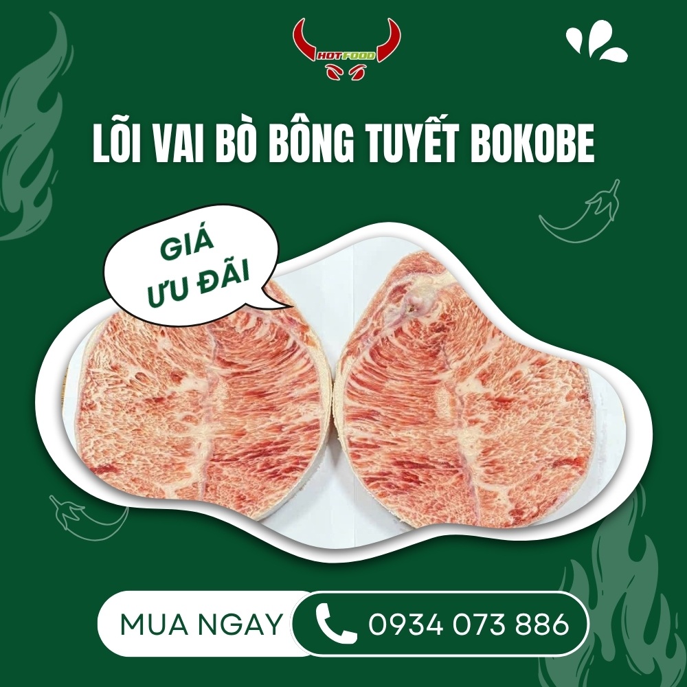Lõi vai bò bông tuyết BOKOBE CHÍNH NGẠCH giá tốt TPHCM - Thế Giới Bò Sạch