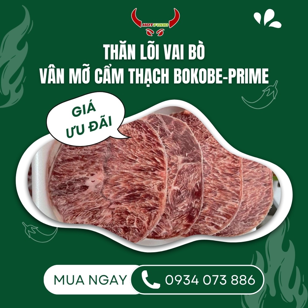 Giới thiệu về thăn lõi vai bò vân mỡ cẩm thạch Bokobe-PRIME