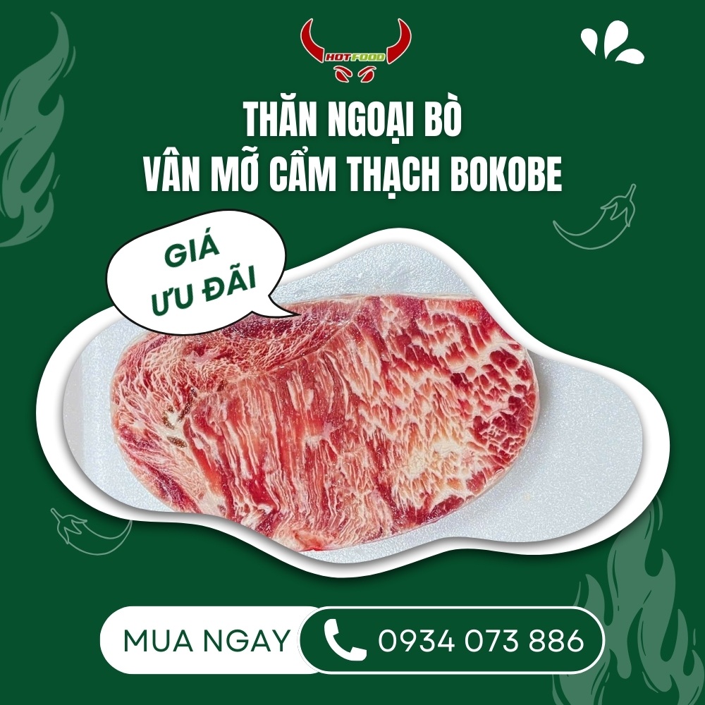 Thăn ngoại bò vân mỡ cẩm thạch Bokobe là gì?