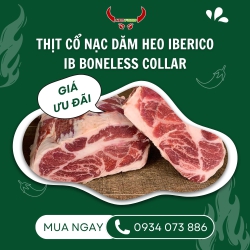 Thịt cổ nạc dăm heo Iberico